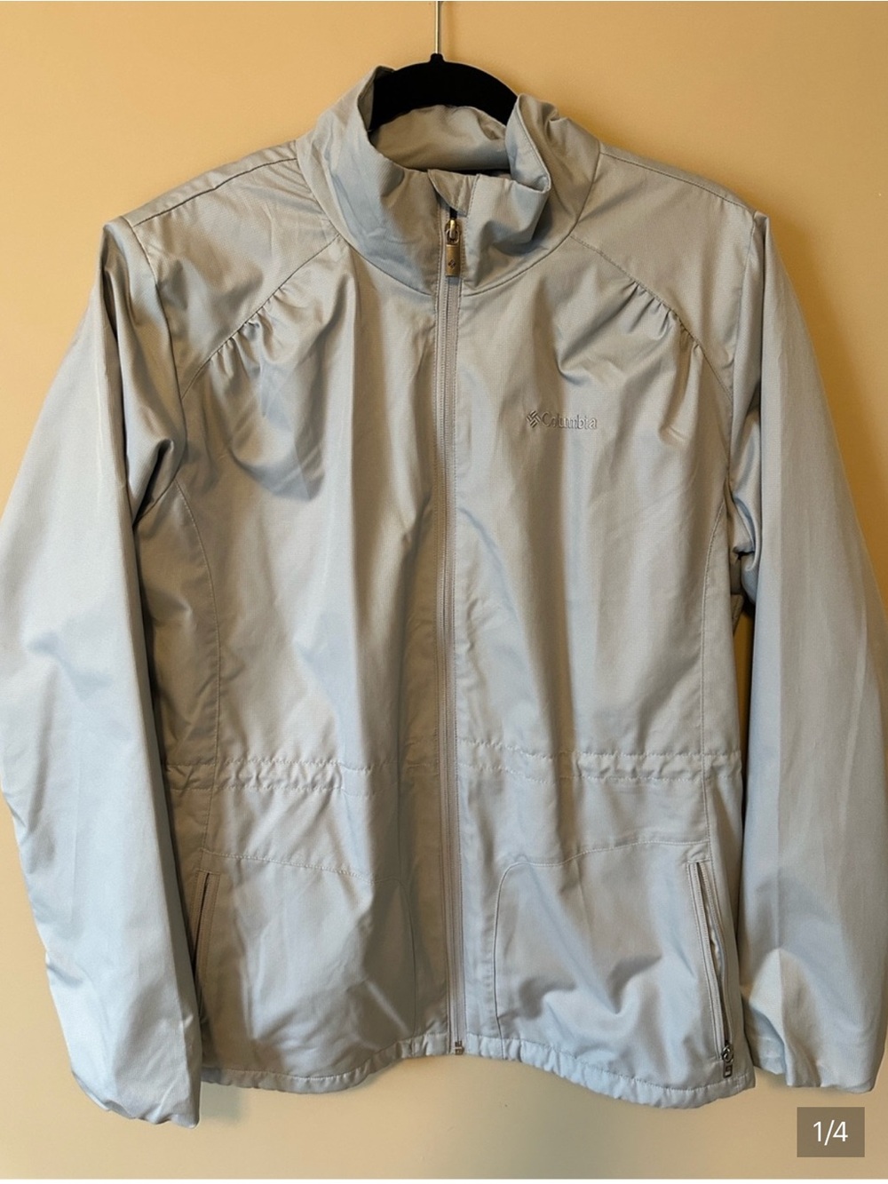 Columbia Light Gray Lightweight Shell Jacket